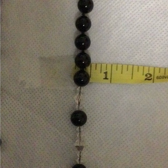 Elegant Vintage Onyx and Crystal Necklace - Picture 5 of 5